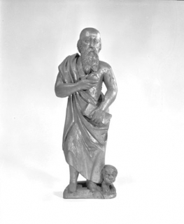 Détail, statuette : saint Marc vu de face. © Région Bourgogne-Franche-Comté, Inventaire du patrimoine