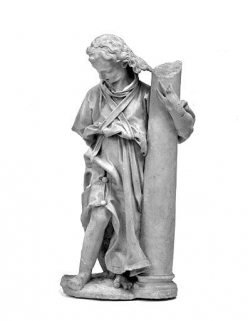 Ange à la colonne vu de face. © Région Bourgogne-Franche-Comté, Inventaire du patrimoine