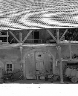 Détail du goutterot sur rue vu de face. © Région Bourgogne-Franche-Comté, Inventaire du patrimoine
