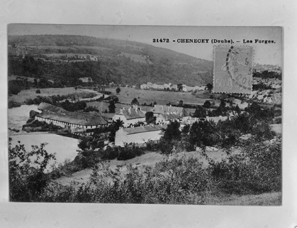 Chenecey (Doubs) - Les Forges, carte postale, s.d. [fin 19e ou début 20e siècle]. © Région Bourgogne-Franche-Comté, Inventaire du patrimoine