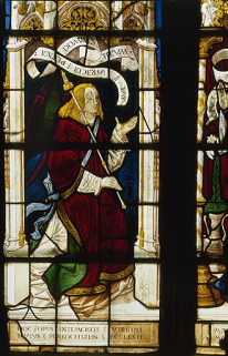 Lancette gauche : ange de l'Annonciation © Région Bourgogne-Franche-Comté, Inventaire du patrimoine