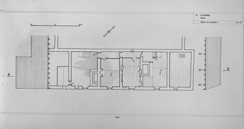 Plan du 1er étage, partie habitation d'une ferme.. © Région Bourgogne-Franche-Comté, Inventaire du Patrimoine
