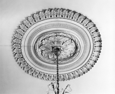 Salon de la rotonde : rosace du lustre. © Région Bourgogne-Franche-Comté, Inventaire du Patrimoine