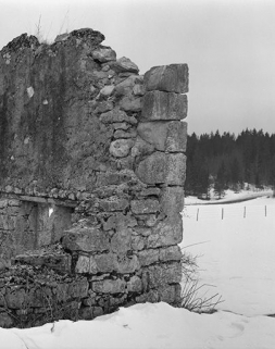 Ruine d'une ferme située au lieudit Les Cerclevaux : la chaîne d'angle et lemur. © Région Bourgogne-Franche-Comté, Inventaire du patrimoine