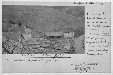 Lods. Scierie Belot, limite 19e siècle 20e siècle. © Région Bourgogne-Franche-Comté, Inventaire du patrimoine Lods. Scierie Belot, limite 19e siècle 20e siècle. © Région Bourgogne-Franche-Comté, Inventaire du patrimoine