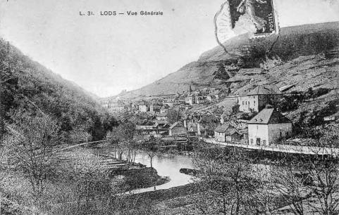 Lods - Vue Générale, limite 19e siècle 20e siècle. © Région Bourgogne-Franche-Comté, Inventaire du patrimoine