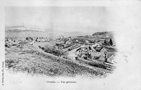 Ornans - Vue générale, limite 19e siècle 20e siècle. © Région Bourgogne-Franche-Comté, Inventaire du patrimoine