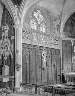 Intérieur : élévation gauche du choeur. © Région Bourgogne-Franche-Comté, Inventaire du patrimoine