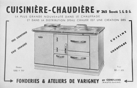 Catalogue des productions : cuisinière-chaudière. © Région Bourgogne-Franche-Comté, Inventaire du patrimoine