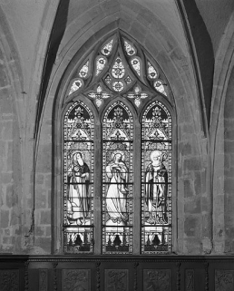 Baie 0 : saint Antoine, la Vierge et saint Martin © Région Bourgogne-Franche-Comté, Inventaire du patrimoine