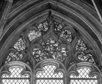 Tympan d'une des baies latérale. © Région Bourgogne-Franche-Comté, Inventaire du patrimoine