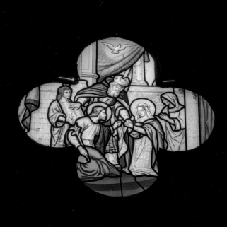 Baie 109 : le Mariage de la Vierge. © Région Bourgogne-Franche-Comté, Inventaire du patrimoine