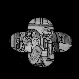 Baie 112 : Communion de la Vierge. © Région Bourgogne-Franche-Comté, Inventaire du patrimoine