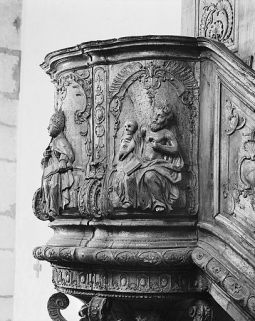 Panneaux de la cuve : saint Jérôme. © Région Bourgogne-Franche-Comté, Inventaire du patrimoine