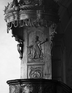 Panneau du dorsal : saint Augustin. © Région Bourgogne-Franche-Comté, Inventaire du patrimoine