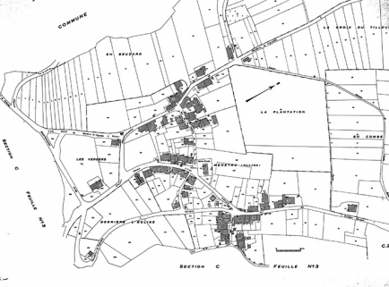 Plan cadastral 1962, section AB. © Région Bourgogne-Franche-Comté, Inventaire du patrimoine