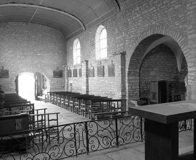 Nef, élévation gauche vue depuis le choeur. © Région Bourgogne-Franche-Comté, Inventaire du patrimoine