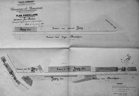 Plan-masse de la fonderie [extrait du plan parcellaire]. © Région Bourgogne-Franche-Comté, Inventaire du patrimoine
