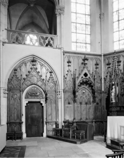 Boiseries du choeur et sacristie droite : détails. © Région Bourgogne-Franche-Comté, Inventaire du patrimoine