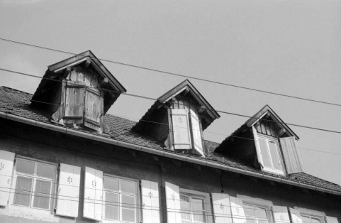 Façades antérieure : détail des lucarnes. © Région Bourgogne-Franche-Comté, Inventaire du patrimoine