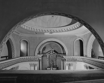 Chapelle II, parties hautes du vaisseau vues depuis la tribune. © Région Bourgogne-Franche-Comté, Inventaire du patrimoine