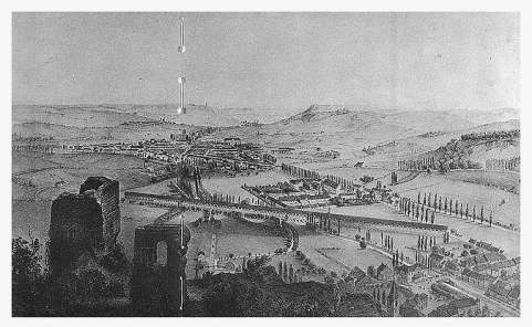 Vue de Lons depuis le château de Montmorot. © Région Bourgogne-Franche-Comté, Inventaire du patrimoine