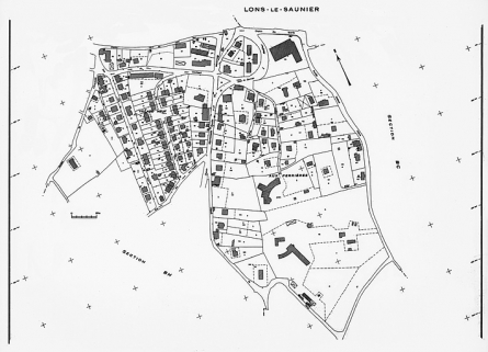 Plan de référence. Cadastre 1973, section BD. © Région Bourgogne-Franche-Comté, Inventaire du patrimoine