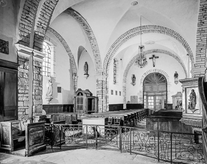 Intérieur : nef et bras du transept droit depuis le choeur. © Région Bourgogne-Franche-Comté, Inventaire du patrimoine