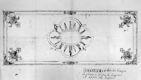 Plafond de la nef (?), fin 17e siècle. © Région Bourgogne-Franche-Comté, Inventaire du patrimoine
