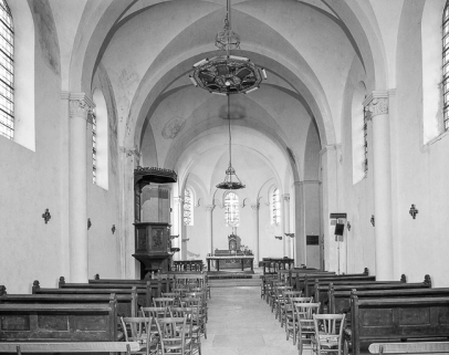 Nef et choeur vus depuis l'entrée. © Région Bourgogne-Franche-Comté, Inventaire du patrimoine