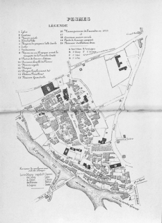 Plan du village. © Région Bourgogne-Franche-Comté, Inventaire du patrimoine