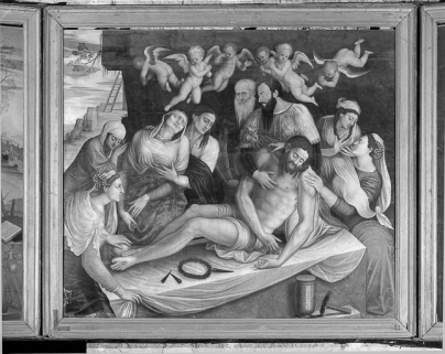 Détail : la Mise au tombeau. © Région Bourgogne-Franche-Comté, Inventaire du patrimoine