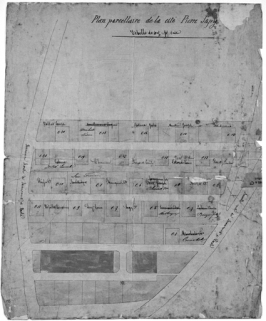 Plan parcellaire de la cité Pierre Japy. © Région Bourgogne-Franche-Comté, Inventaire du patrimoine