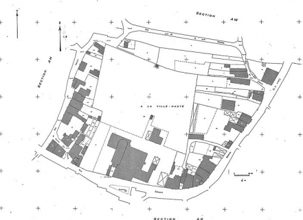 Plan cadastral, 1975, section AI, échelle 1 : 500. © Région Bourgogne-Franche-Comté, Inventaire du patrimoine