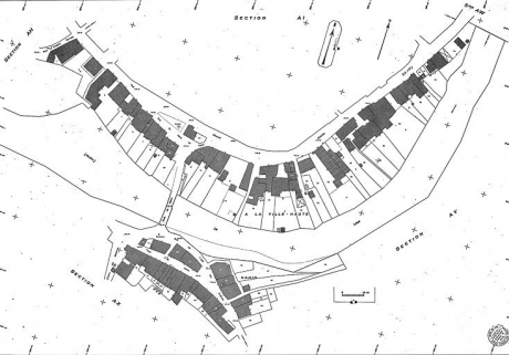 Plan cadastral, 1975, section AK, échelle 1 : 500. © Région Bourgogne-Franche-Comté, Inventaire du patrimoine