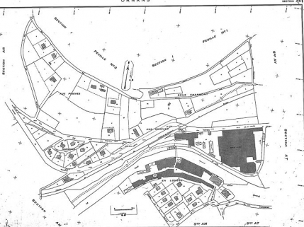 Plan cadastral, 1975, section AS, échelle 1 : 500. © Région Bourgogne-Franche-Comté, Inventaire du patrimoine