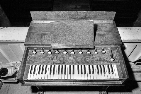 Console vue en plongée. © Région Bourgogne-Franche-Comté, Inventaire du patrimoine