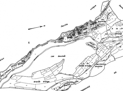 Cadastre : 1979 D (feuille unique). © Région Bourgogne-Franche-Comté, Inventaire du patrimoine