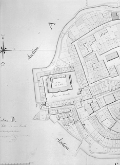 Quartier des Halles et quartier des Tanneurs, 1812. © Région Bourgogne-Franche-Comté, Inventaire du patrimoine Quartier des Halles et quartier des Tanneurs, 1812. © Région Bourgogne-Franche-Comté, Inventaire du patrimoine