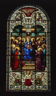 Baie 4 : la Pentecôte, vue d'ensemble. © Région Bourgogne-Franche-Comté, Inventaire du patrimoine