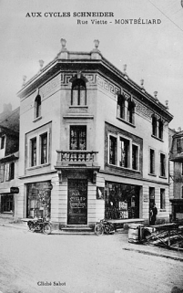Aux cycles Schneider. Rue Viette. Montbéliard [maison 4, rue Viette], 1er tiers 20e siècle. © Région Bourgogne-Franche-Comté, Inventaire du patrimoine
