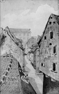 Rue des Etaux vue de la rue du Docteur Beurnier, milieu 19e siècle. © Région Bourgogne-Franche-Comté, Inventaire du patrimoine Rue des Etaux vue de la rue du Docteur Beurnier, milieu 19e siècle. © Région Bourgogne-Franche-Comté, Inventaire du patrimoine