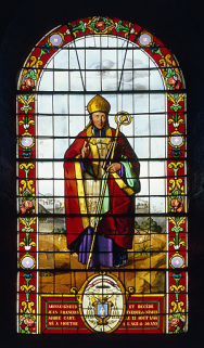 Baie 6, fin 19e siècle : François-Marie Carl, né à Mouthe, devenu évêque de Nîmes, mort en 1855. © Région Franche-Comté, Inventaire du Patrimoine, ADAGP