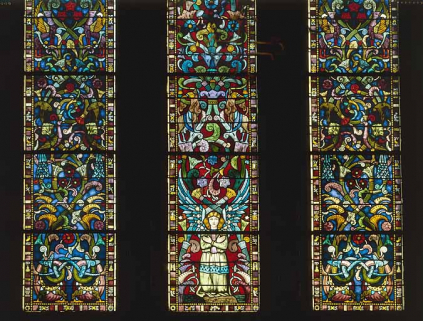 Baie 8, partie basse : Sacré Coeur de Jésus. © Région Bourgogne-Franche-Comté, Inventaire du patrimoine