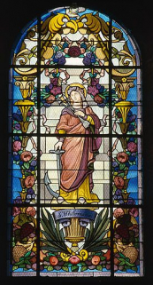 Baie 6 : sainte Philomène. © Région Bourgogne-Franche-Comté, Inventaire du patrimoine