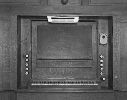 Console vue de face. © Région Bourgogne-Franche-Comté, Inventaire du patrimoine
