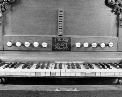 Console vue de face. © Région Bourgogne-Franche-Comté, Inventaire du patrimoine