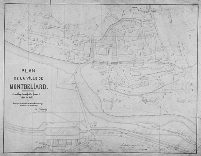 Plan parcellaire de 1859, plan d'assemblage. © Région Bourgogne-Franche-Comté, Inventaire du patrimoine Plan parcellaire de 1859, plan d'assemblage. © Région Bourgogne-Franche-Comté, Inventaire du patrimoine