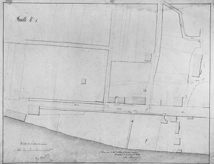 Plan parcellaire de 1859, feuille 1. © Région Bourgogne-Franche-Comté, Inventaire du patrimoine Plan parcellaire de 1859, feuille 1. © Région Bourgogne-Franche-Comté, Inventaire du patrimoine