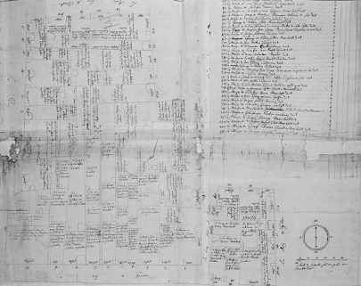 Plan parcellaire de 1715-1718. Feuille 15 (A). © Région Bourgogne-Franche-Comté, Inventaire du patrimoine Plan parcellaire de 1715-1718. Feuille 15 (A). © Région Bourgogne-Franche-Comté, Inventaire du patrimoine